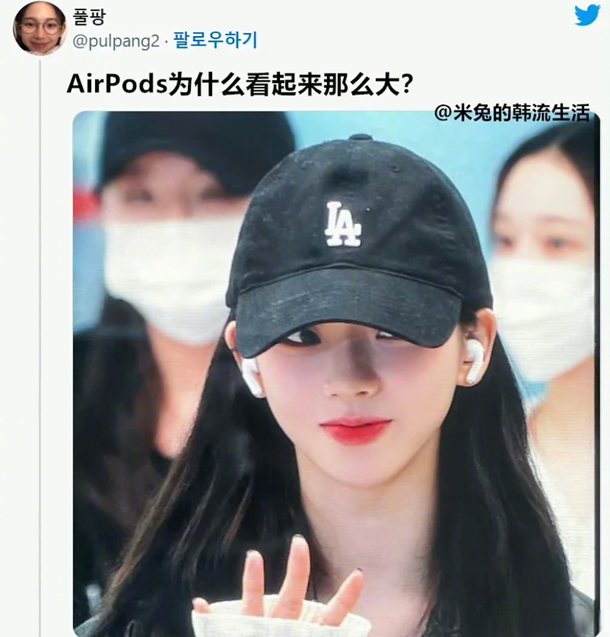 每次刷到柳智敏戴airpods 的图都要感慨一句,这头究竟是有多小啊!