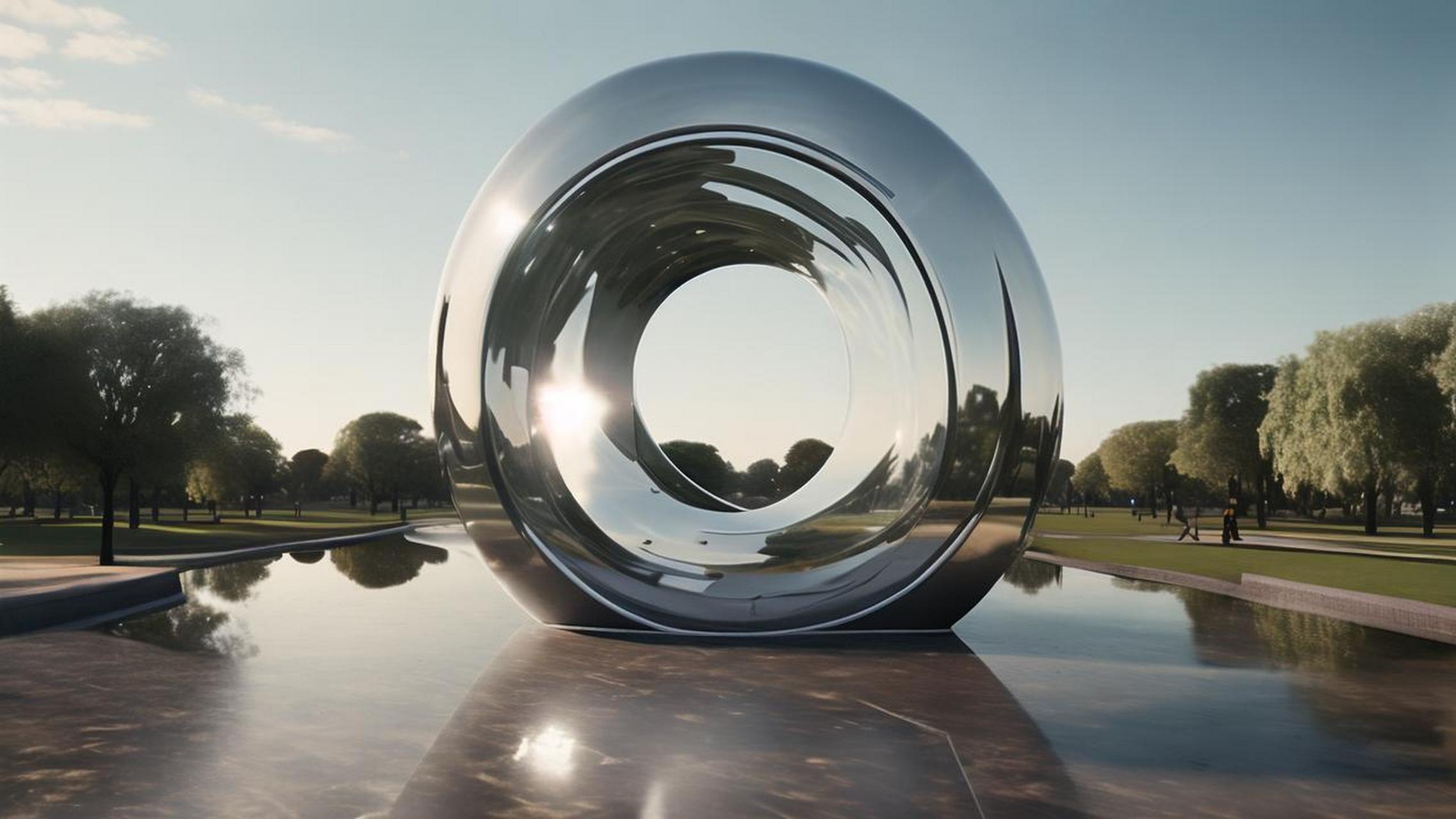 不锈钢雕塑 建筑之美 景观亮化 景观工程 工程案例  不锈钢镜面材质