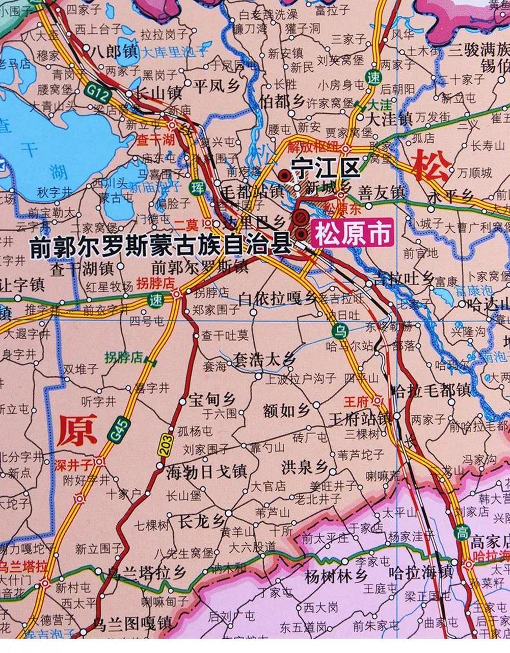 前郭县各乡镇位置图图片