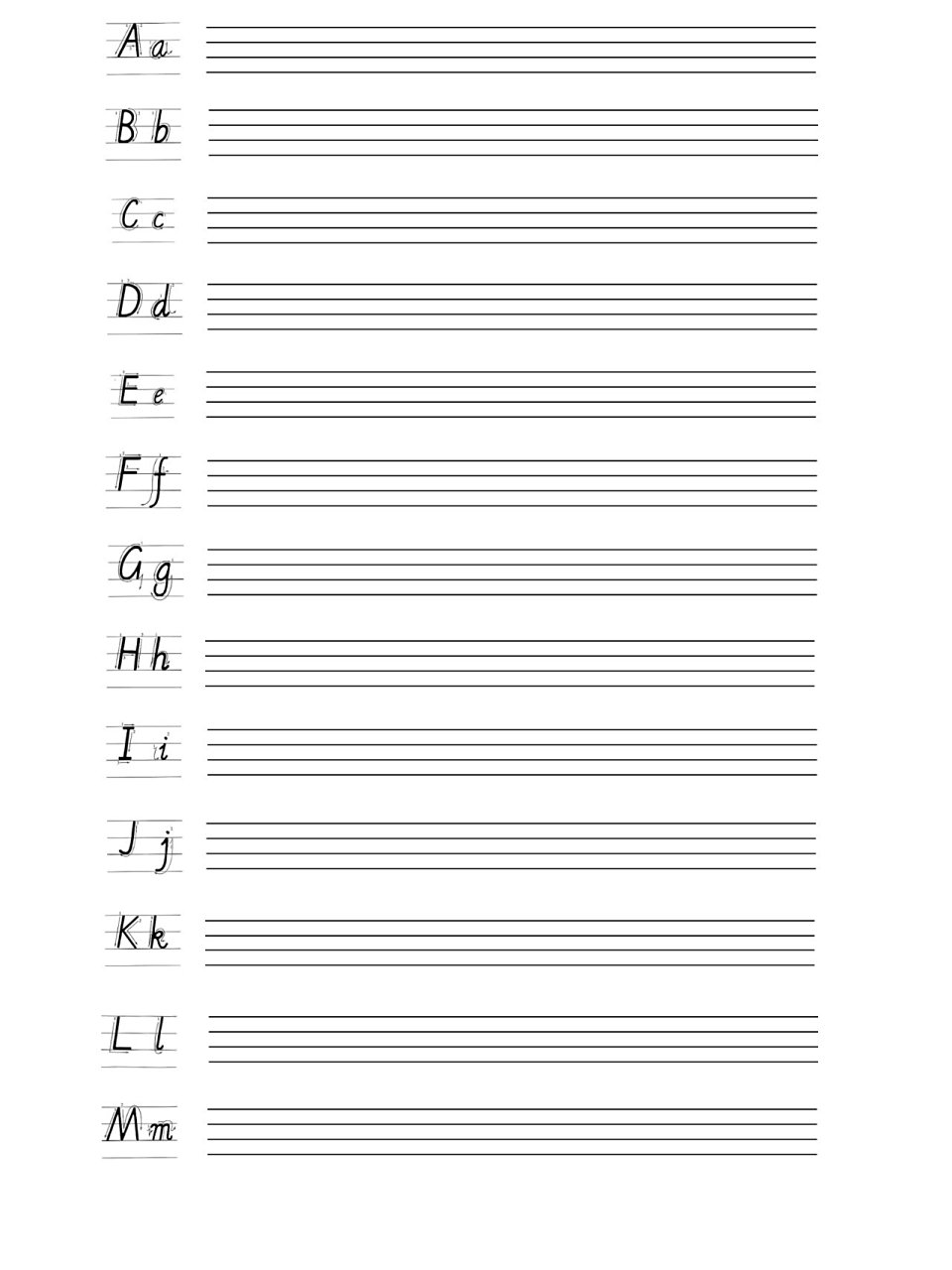 26个英语字母带笔顺书写及四线三格 获取电子版,↑↑↑关注查看简介