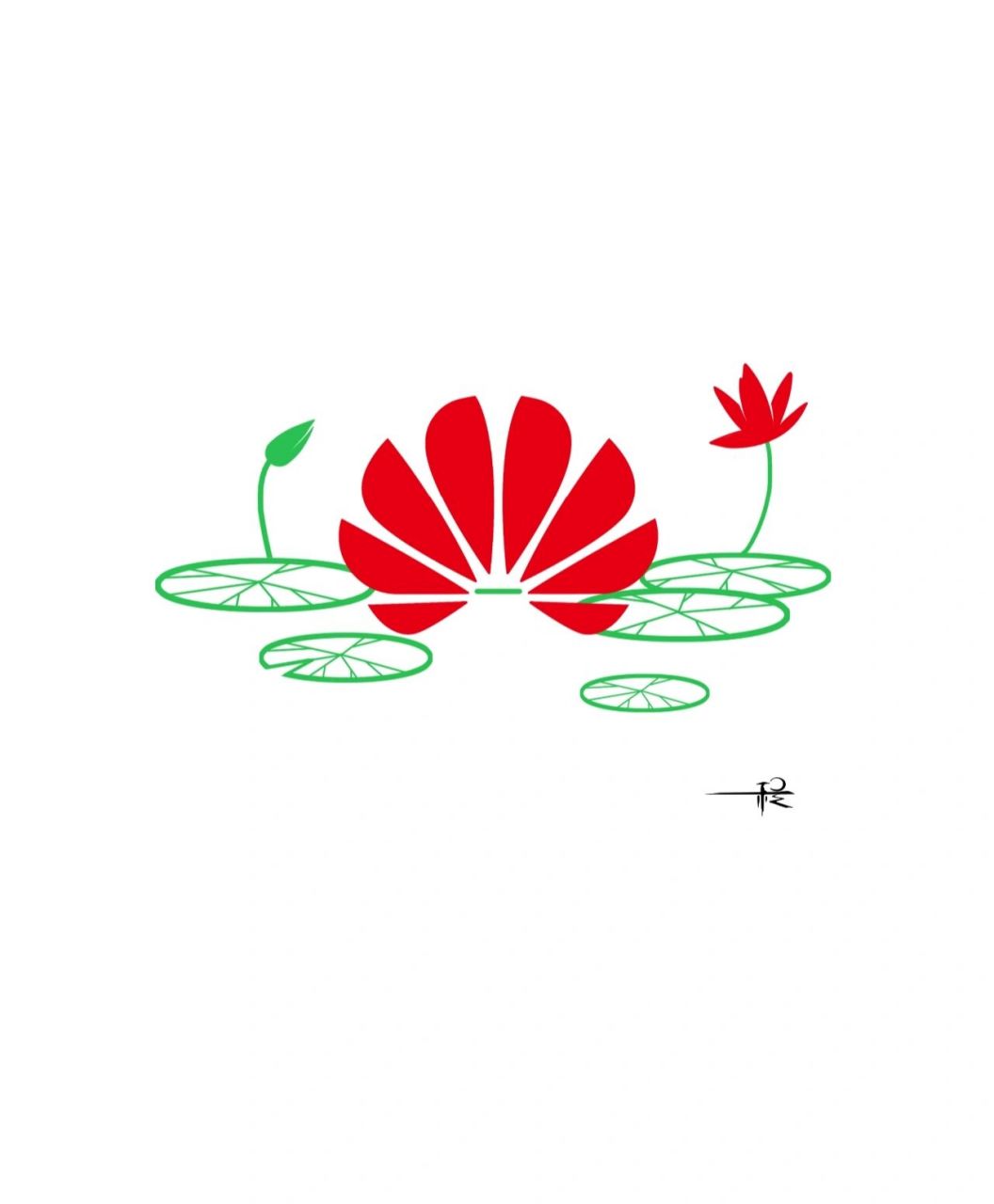 华为logo创意 不知不觉,在更新有三个月了,更新的创意有500张左右.