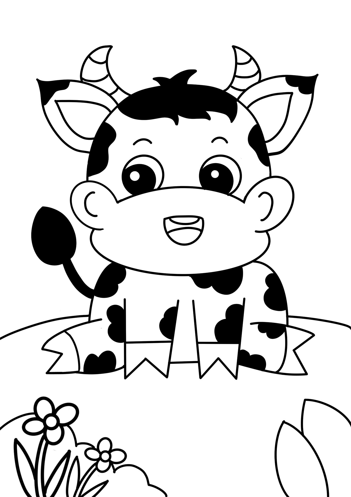 小奶牛 儿童画 创意画 简笔画