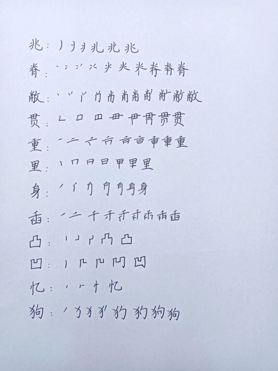 错字笔顺图片