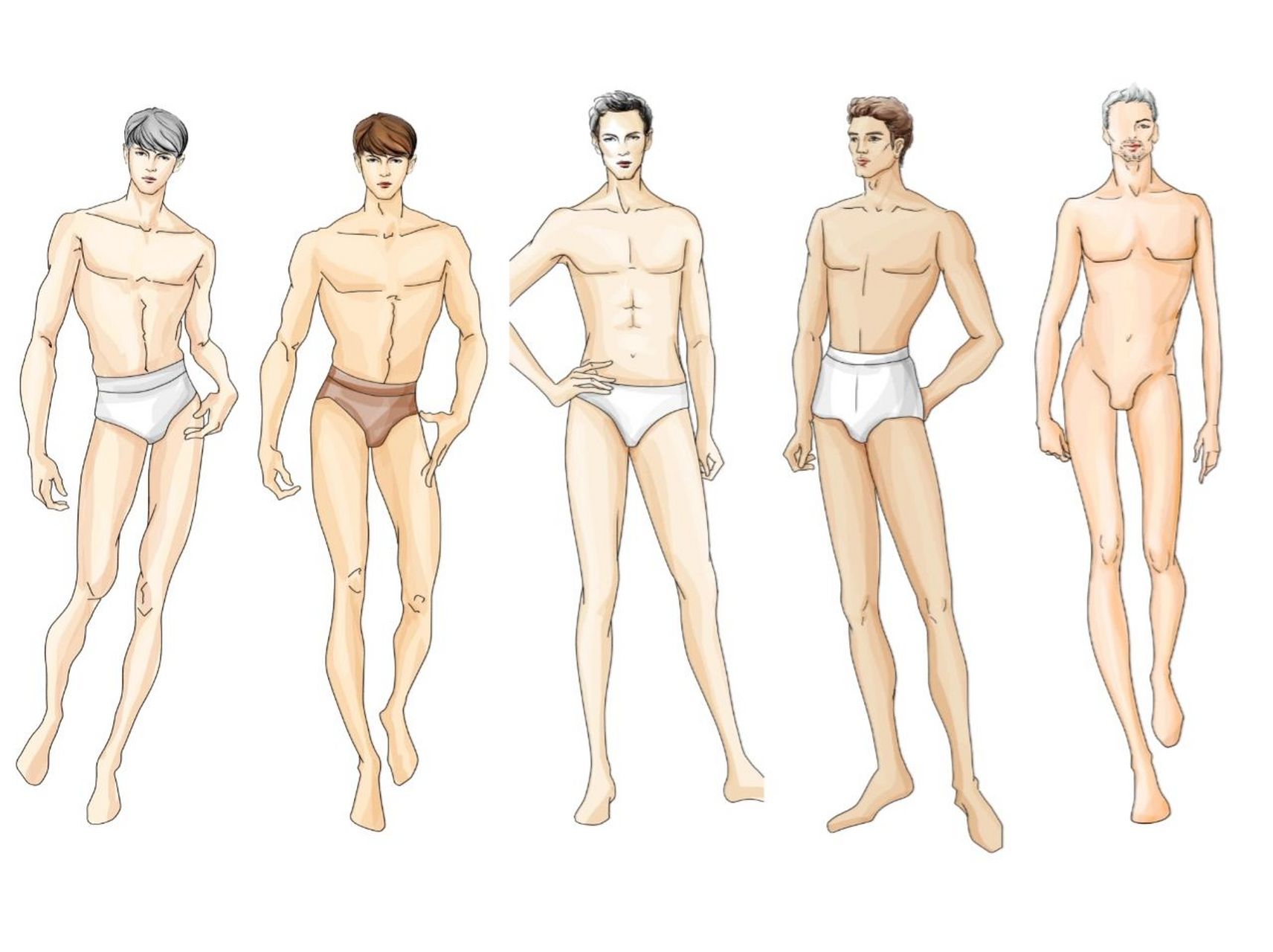 服装设计童鞋的福利!画图必备,男人体透明底!免费获取!