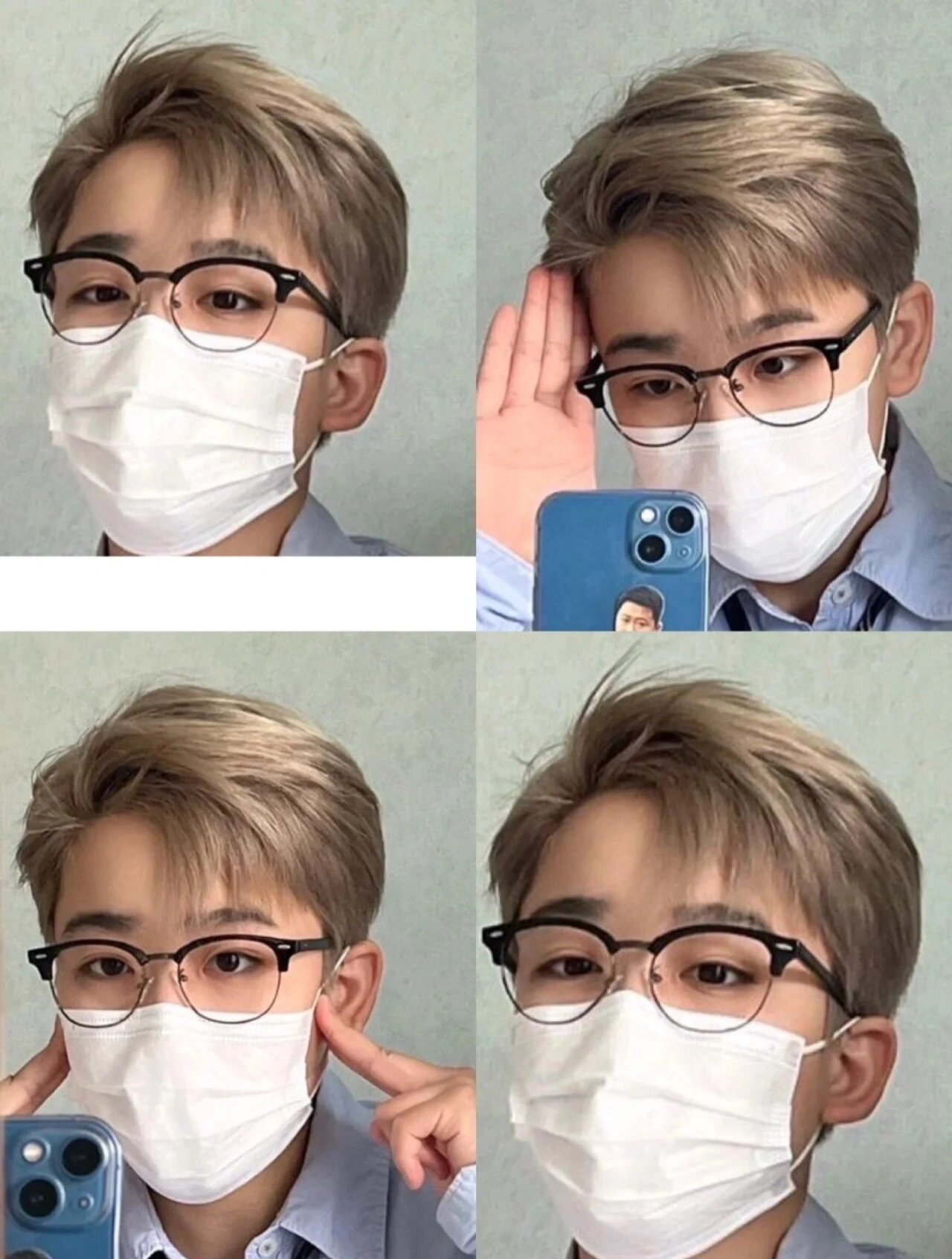 男生发色分享亚麻灰棕