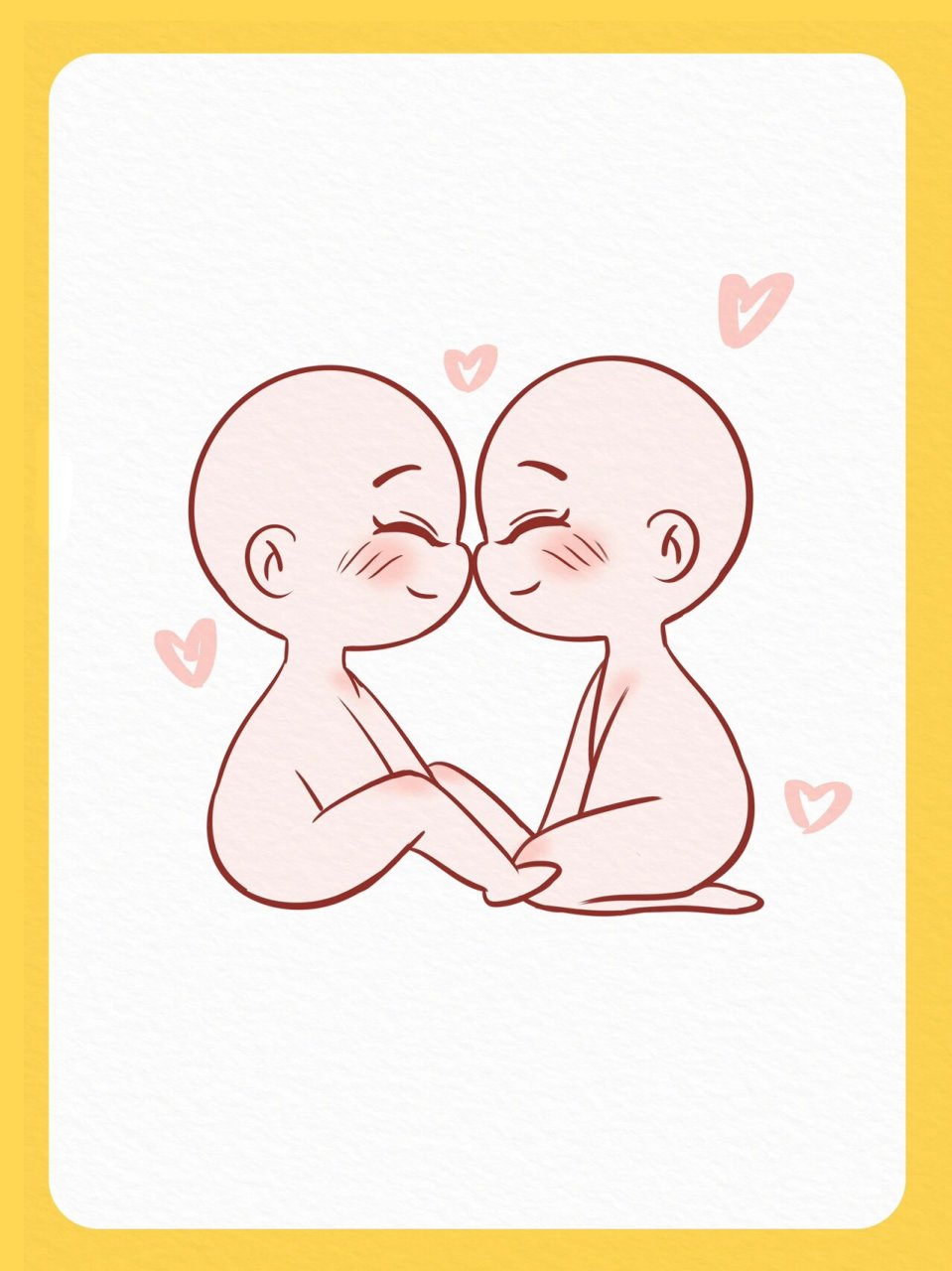 6款q版双人动态 可可爱爱的q版人物动态,临摹或练习都93～ #q版人物