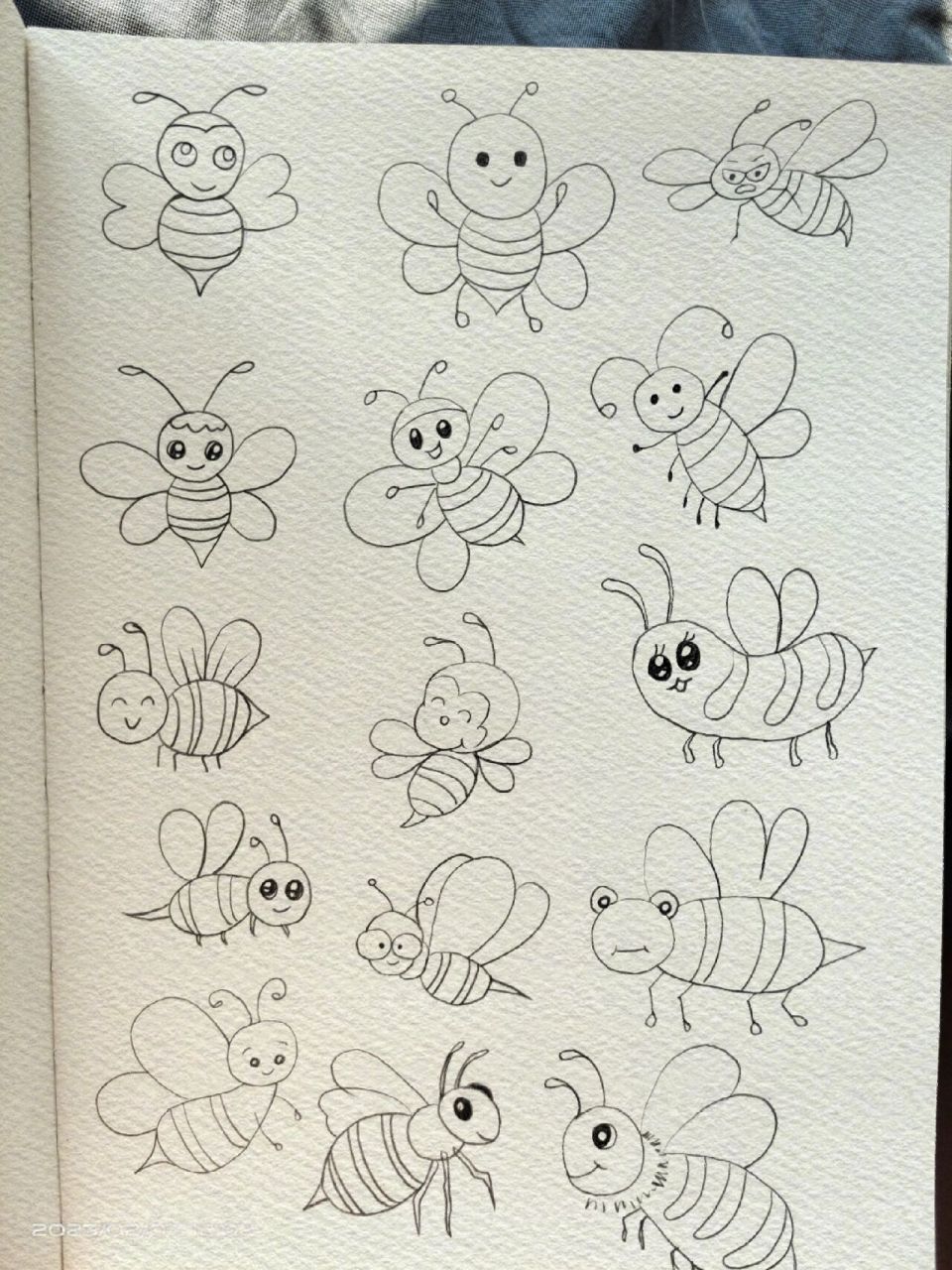 蜜蜂的画法步骤图图片