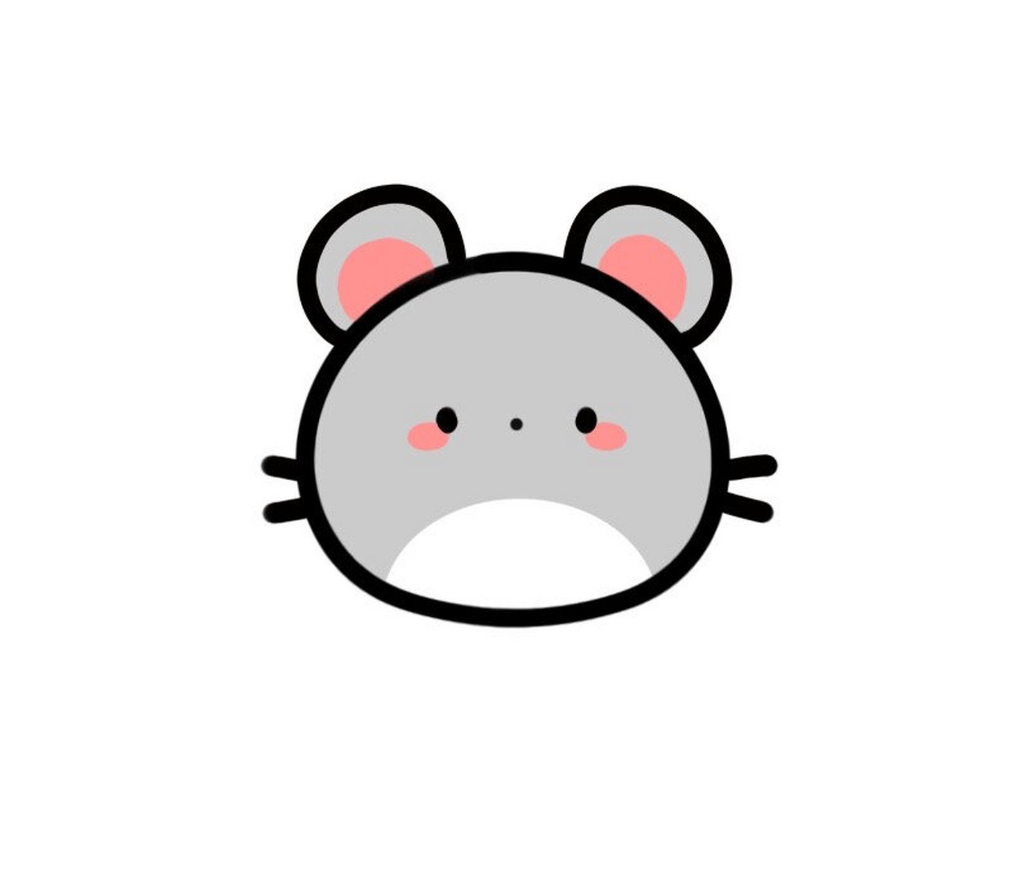 简笔画可爱小老鼠 简单分解一下,看完学不会都算完输 简笔画  手绘