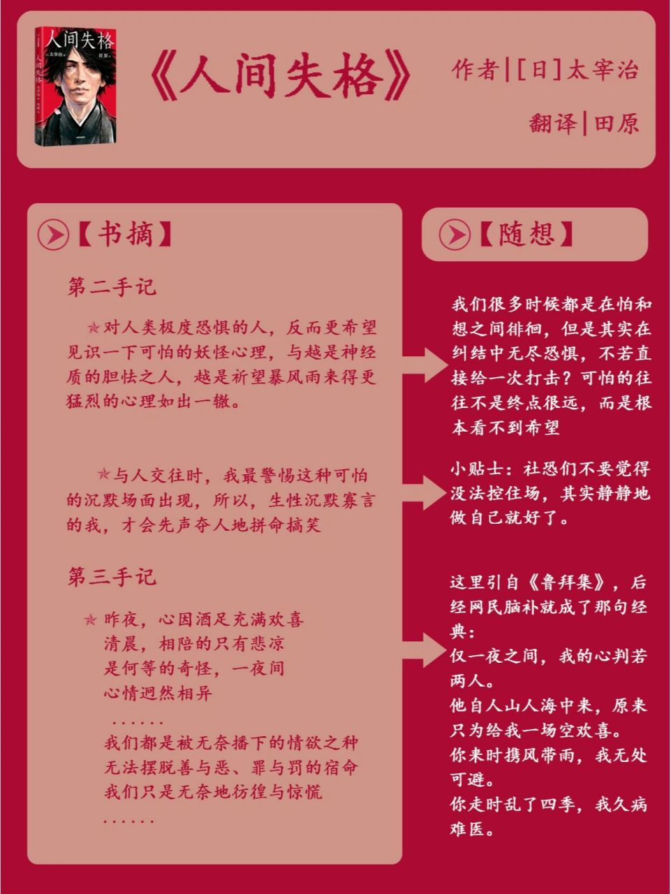 人间失格书摘图片