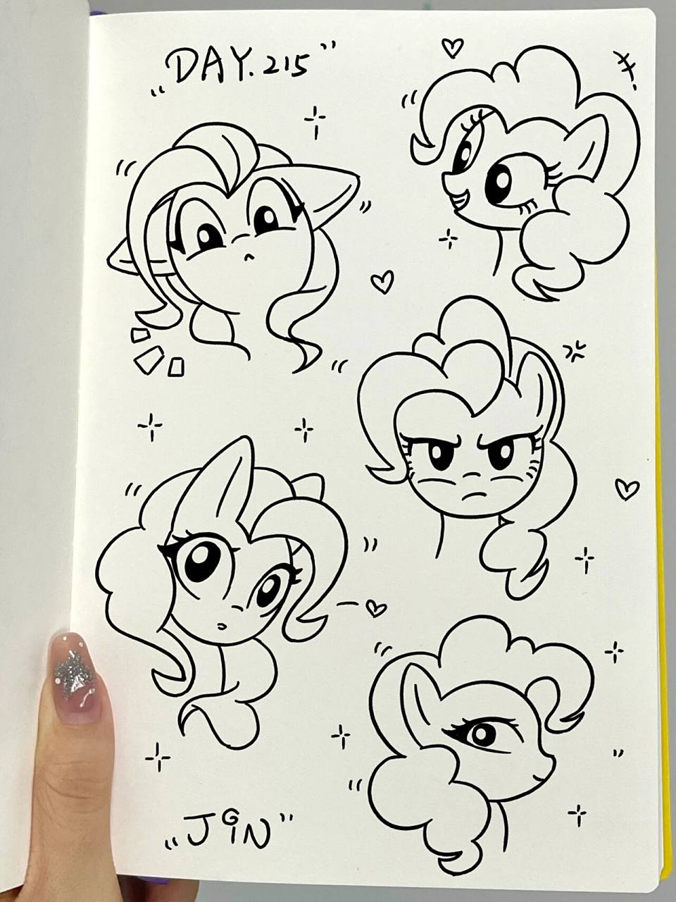 简笔画|93小马宝莉碧琪小头像来啦～ 96打卡一张碧琪的小头像