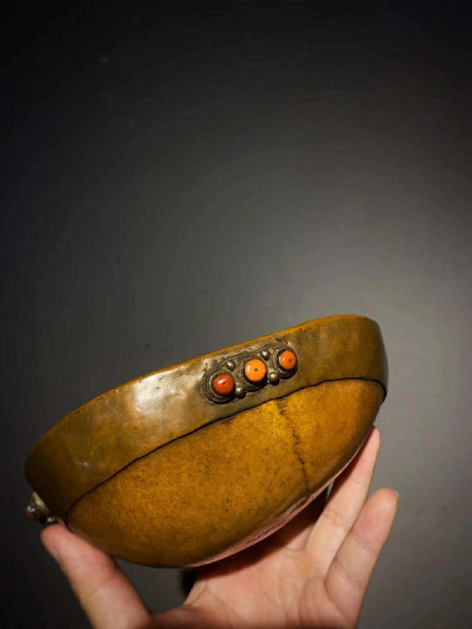 如法的护法嘎巴拉碗,高品质高年份.藏传