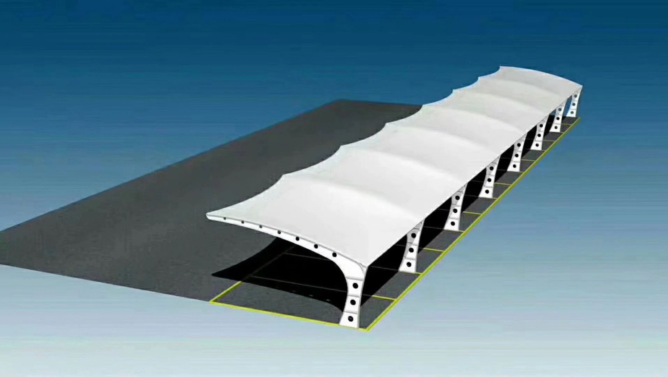 膜结构停车棚 膜结构停车棚停车棚 宁波威盛膜结构工程有限公司是专业