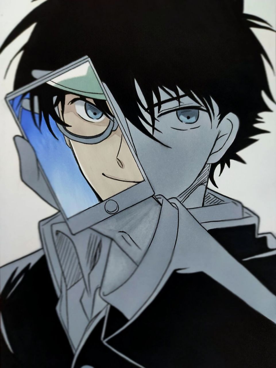 可恶 被帅到了 #怪盗基德# #黑羽快斗# #马克笔手绘