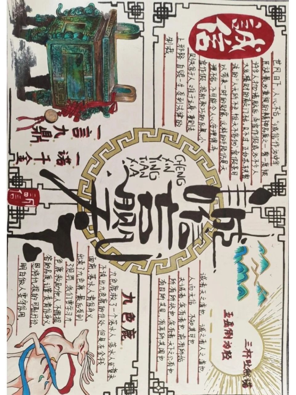 关于八德的手抄报.