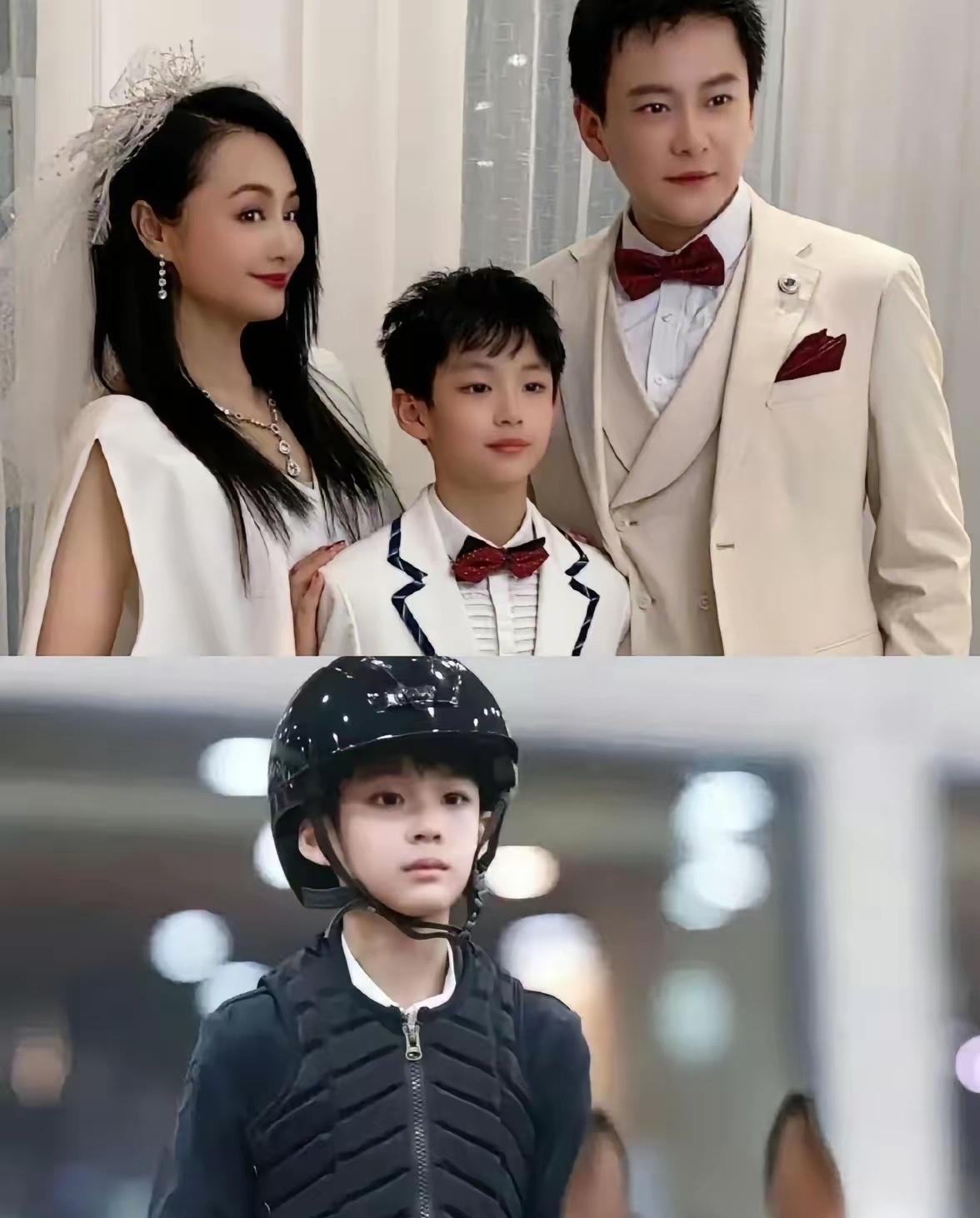 曹颖14岁的儿子个头比妈妈还要高人也帅气完美继承了父母的良好