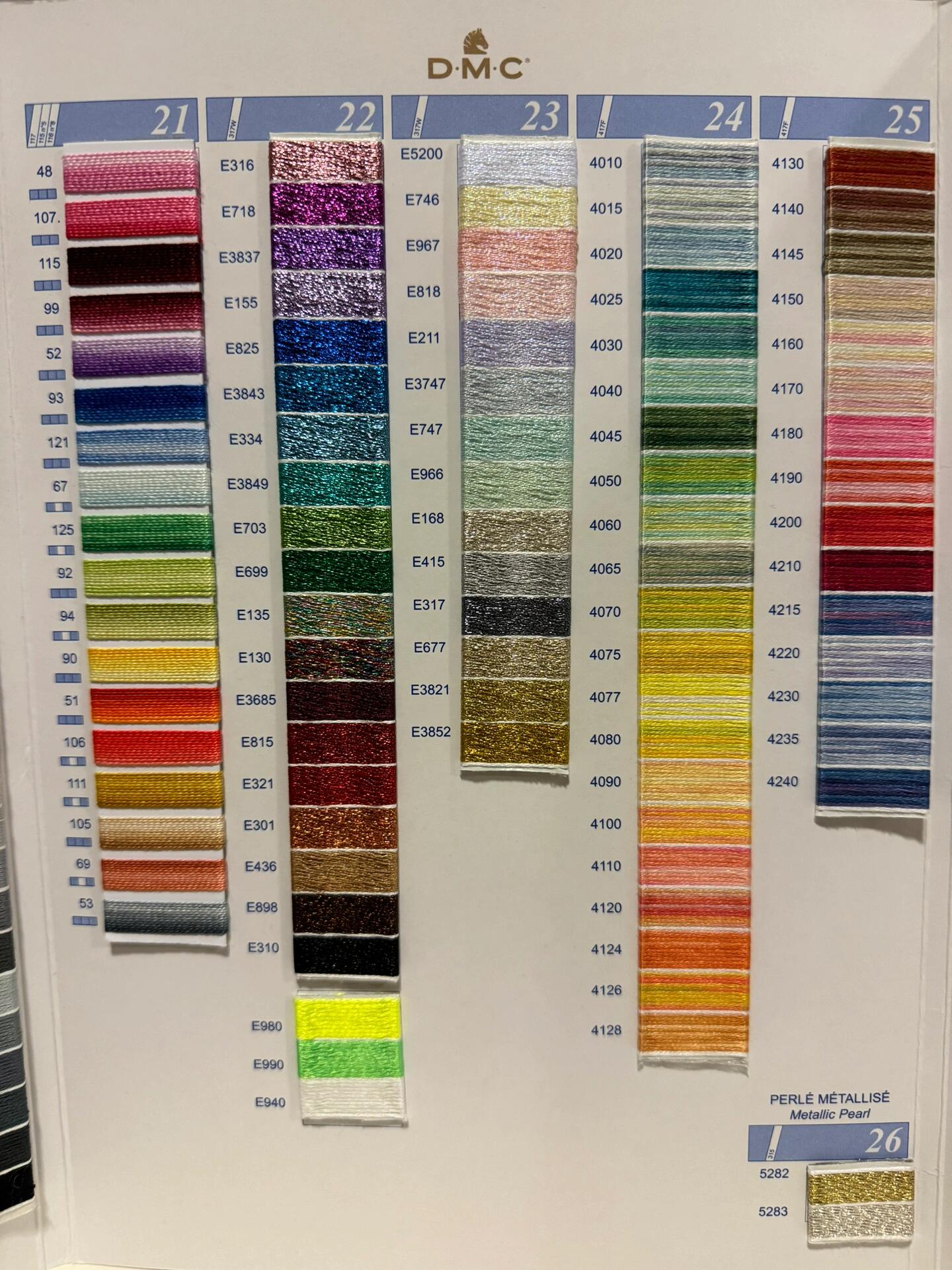 应小伙伴要求发个完整的dmc色卡