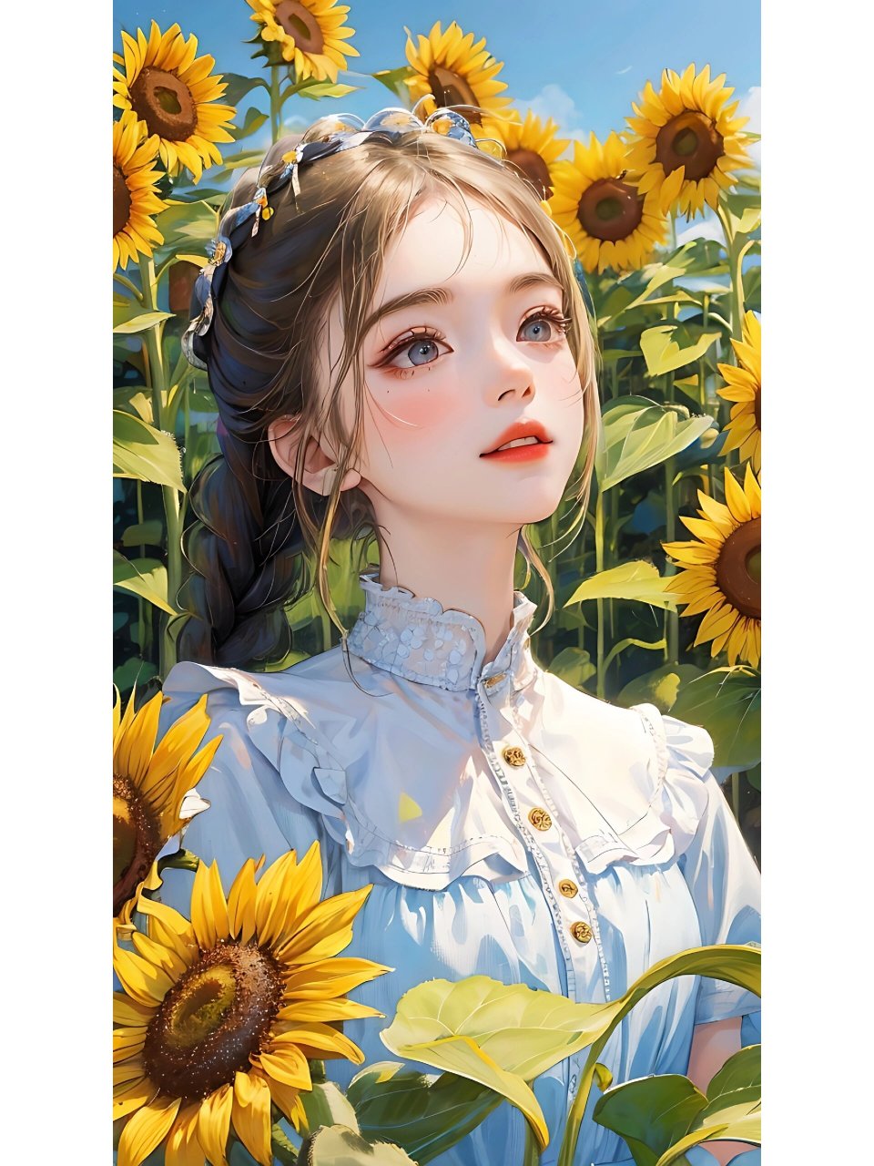 向日葵女孩 女孩壁纸