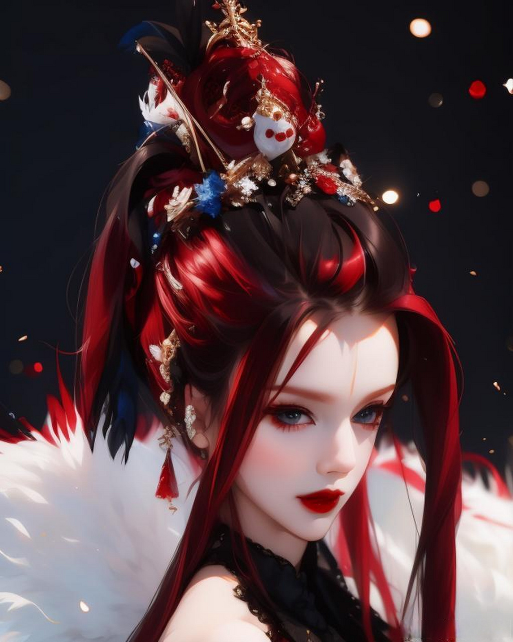 金光布袋戏##金光布袋戏# 血神虞姬ai头像绘画