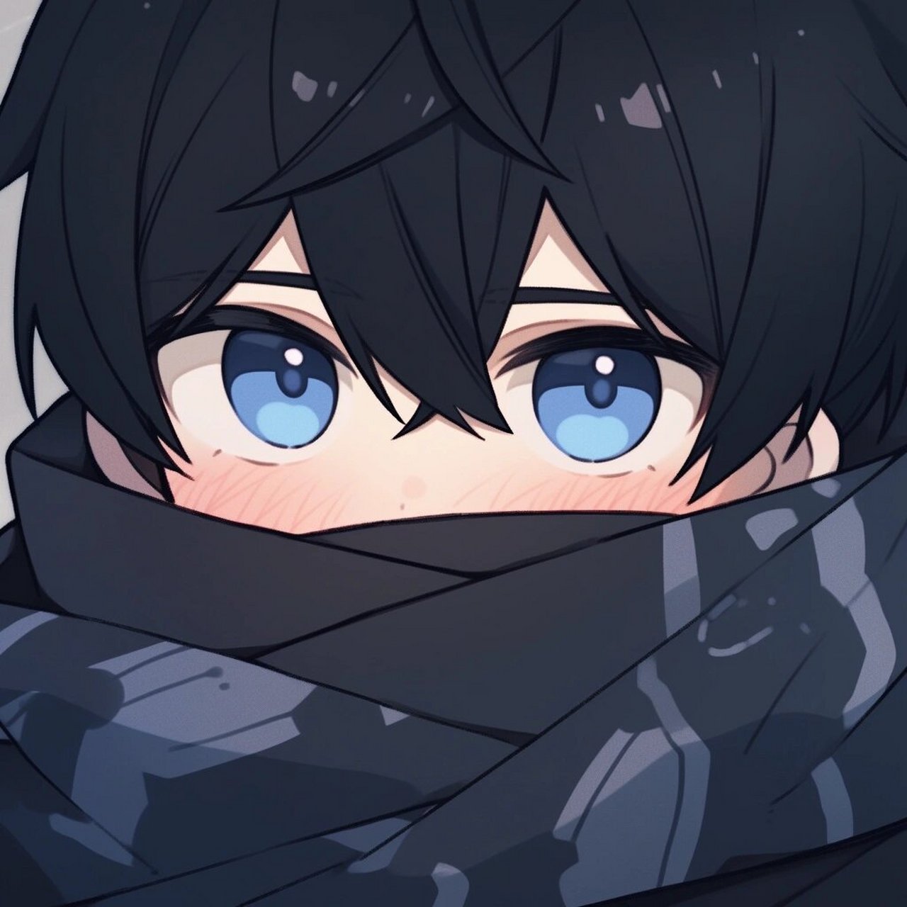 可爱男生头像(主页有情头):围巾男孩