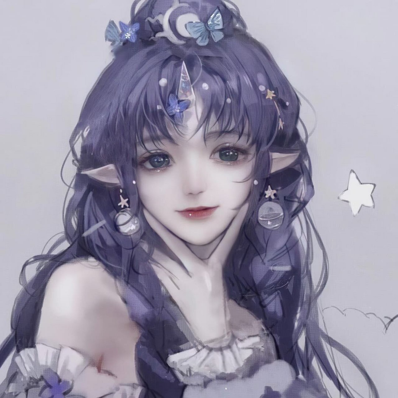 高贵紫色系动漫闺蜜头像!(1)