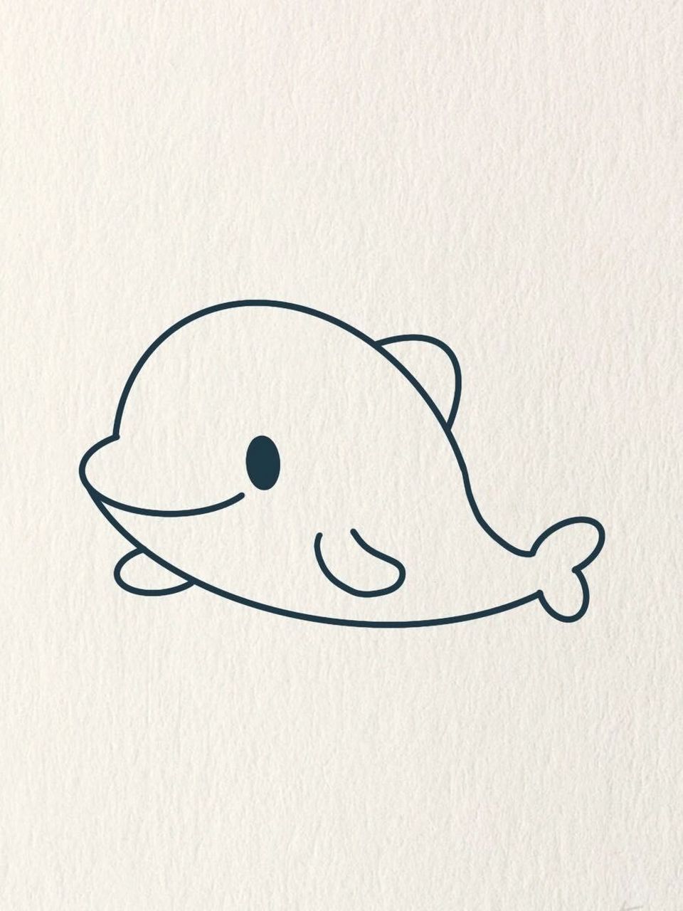 小海豚简笔画简单图片