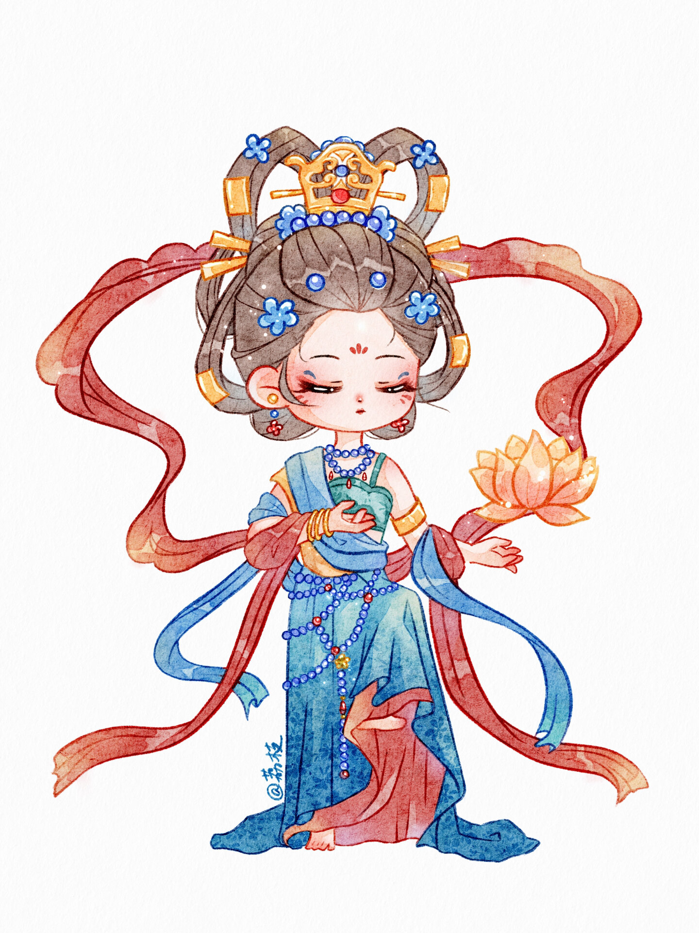q版敦煌风小美人·上色篇