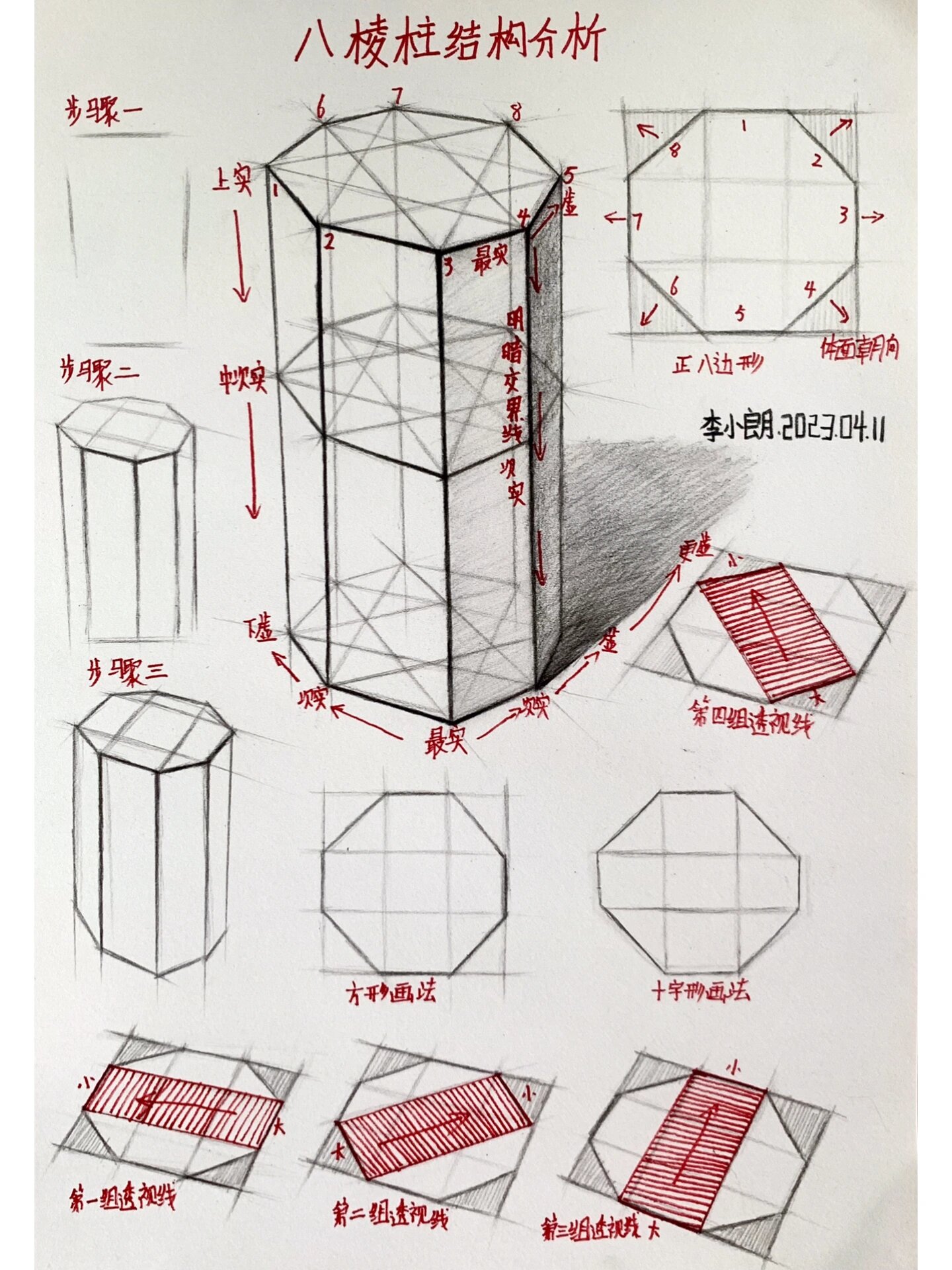 素描课件|单个几何体素描结构|.@可可小书屋的动态