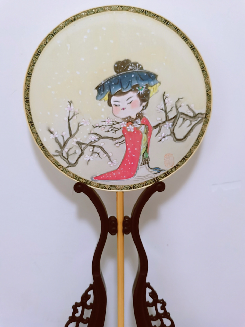 手绘团扇～q版唐朝仕女图 最喜欢焦响乐的胖脸吉祥系列,当真吉祥无比.