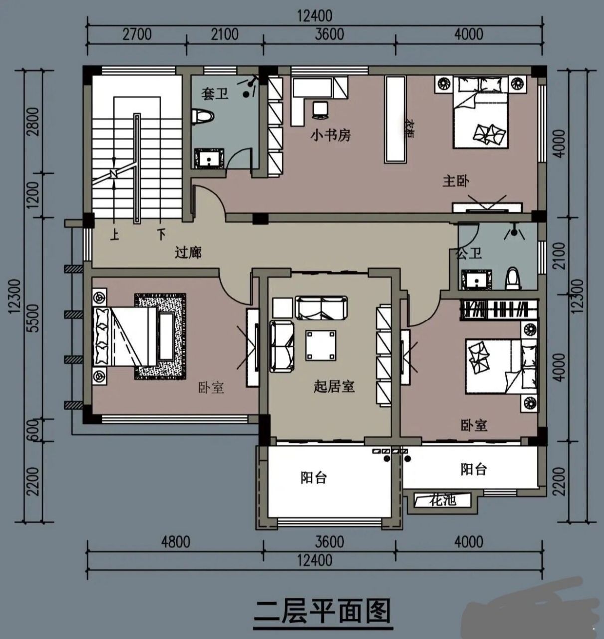 现代风格三层别墅设计图,农村建房新选择 97该项目为现代风格三层