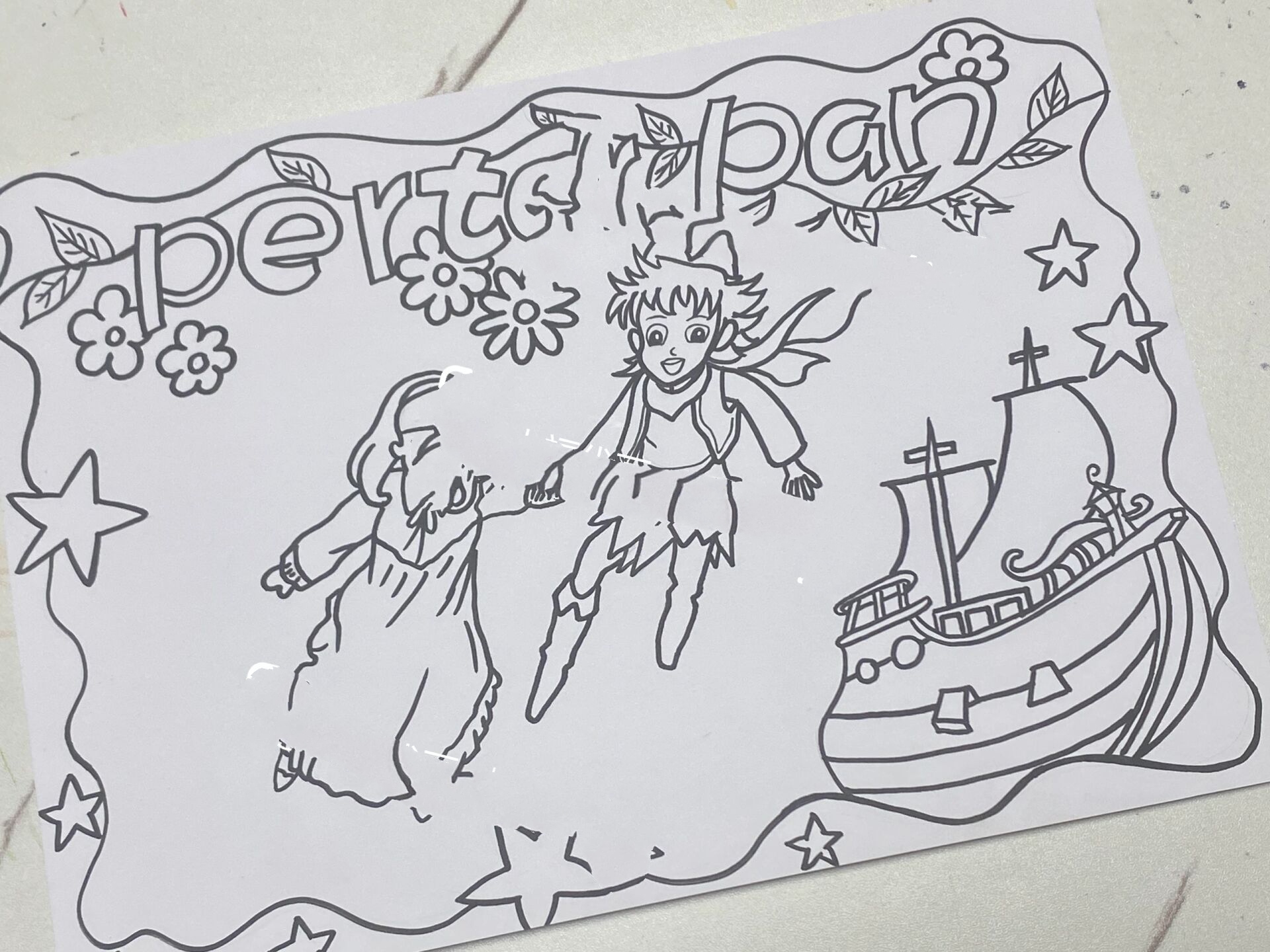 彼得潘绘本手抄报主题画