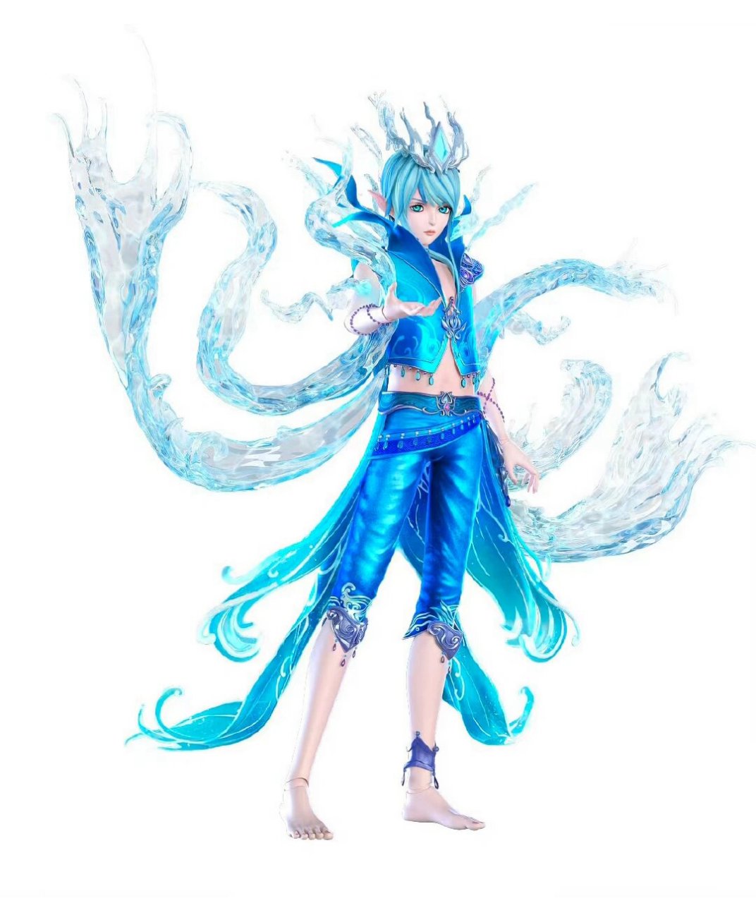 水王子水水全身图,真的好帅气呀!💙💙