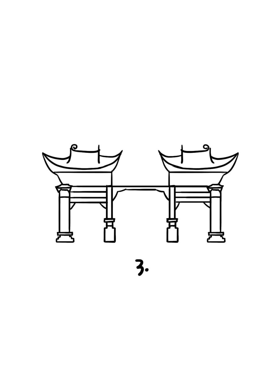 如何画金马碧鸡坊|地标建筑简笔画教程35 金马碧鸡坊位于昆明市中心三