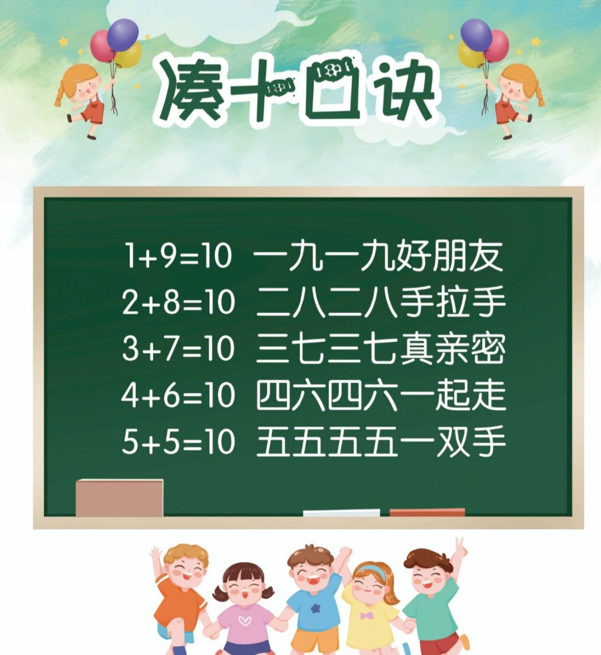 凑十法运算口诀与讲解 还没掌握凑十法的收藏吧