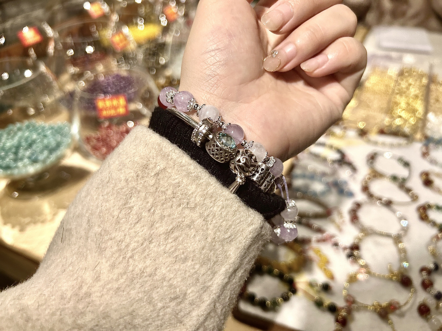 南京旅行攻略 姓名串珠手链 夫子庙的姓名手串 	 姓名珠5r一颗 进去