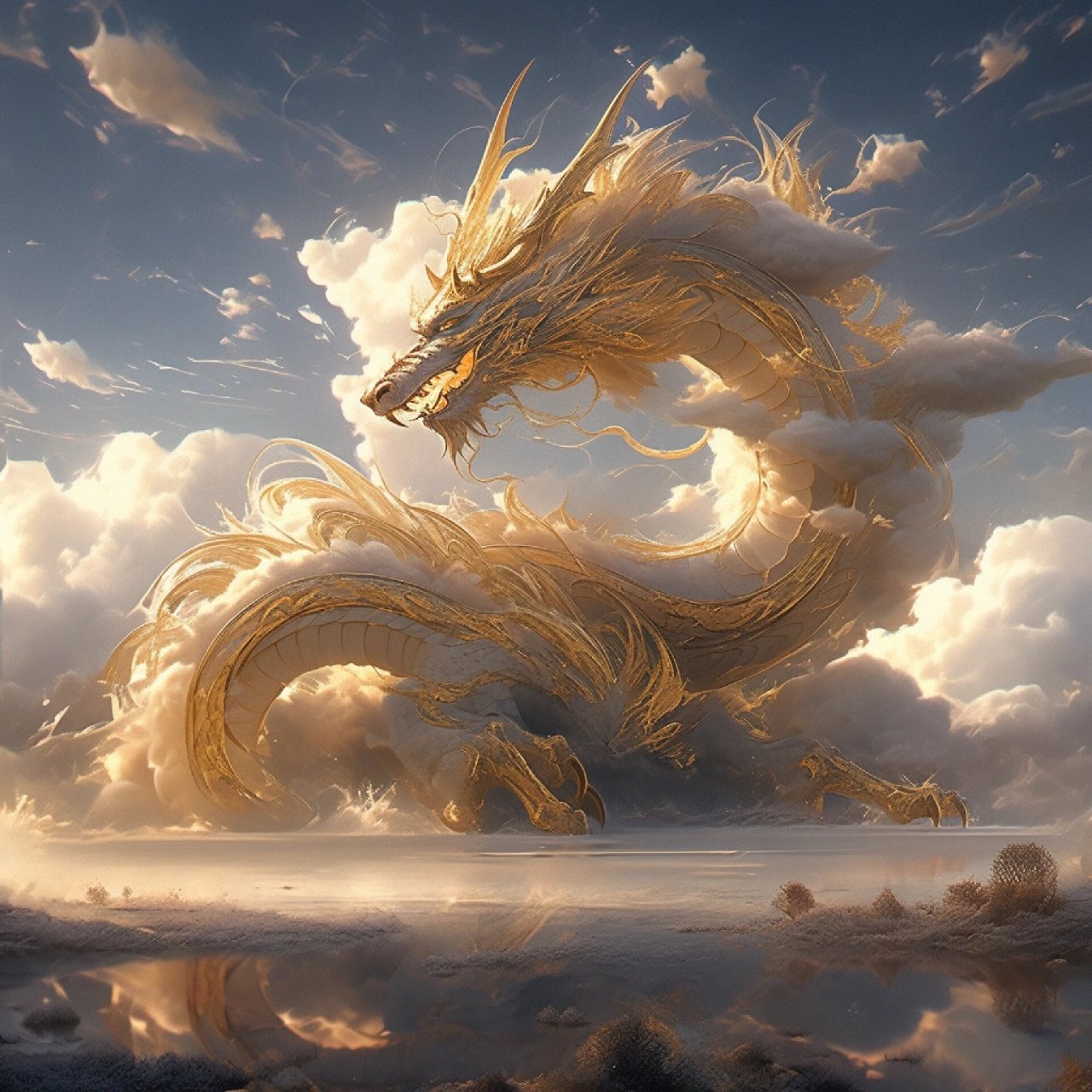 【上古神兽】飞天苍龙 天地间,腾云驾雾,一条神秘而古老的飞天苍龙