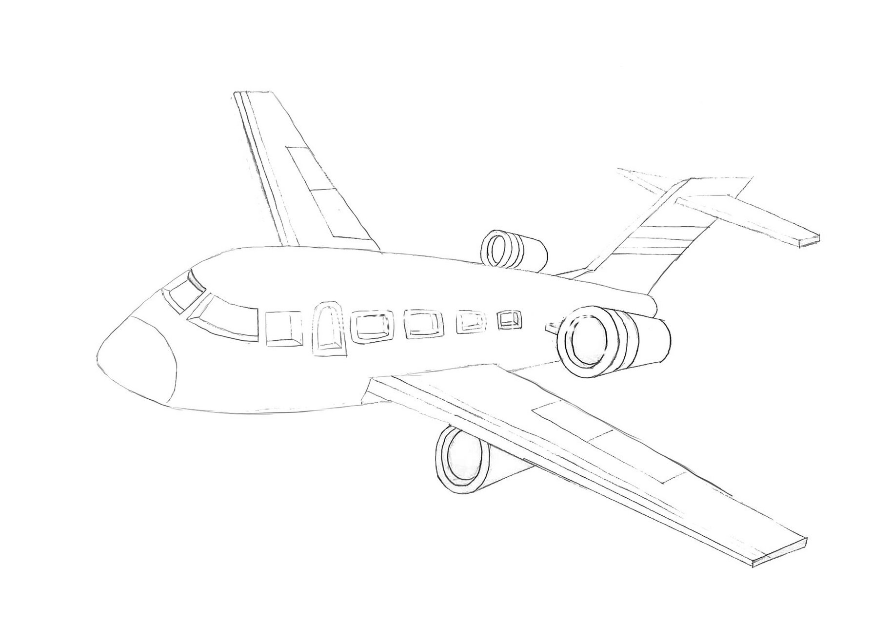 鲁迅美术学院设计基础,黑白装饰画,飞机单体步骤范画 持续更新中关注