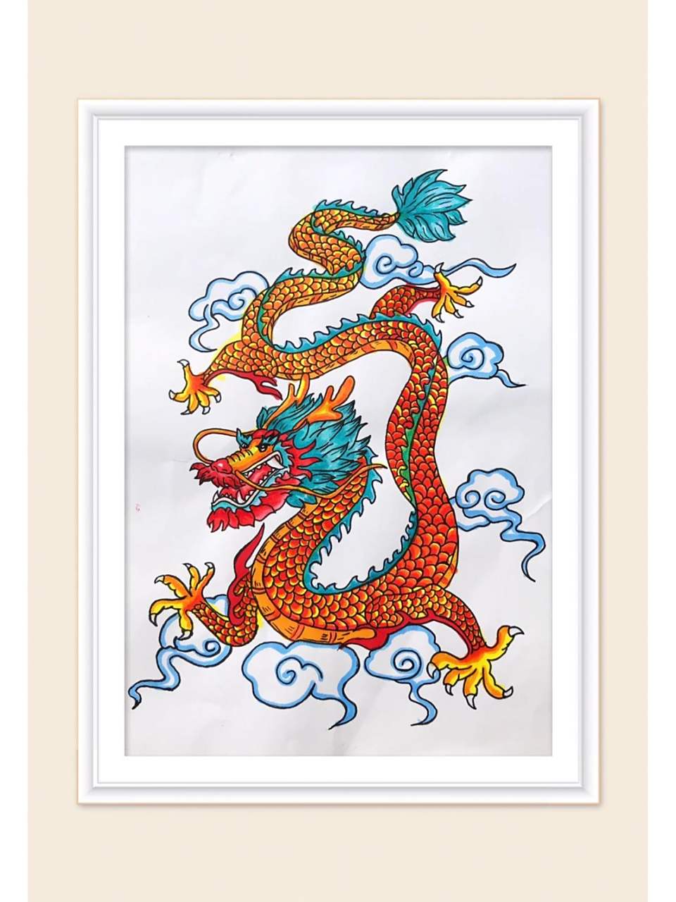 中国龙我们画起来吧!