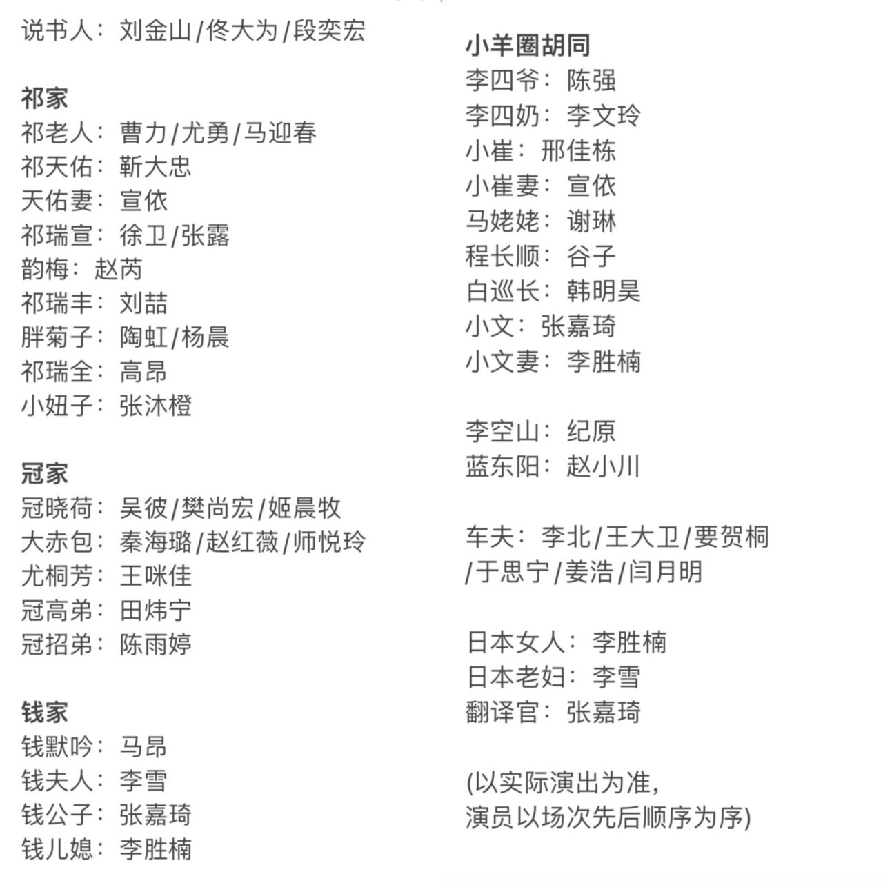 明星回归|国家话剧院《四世同堂》今日开997515 99开票时间