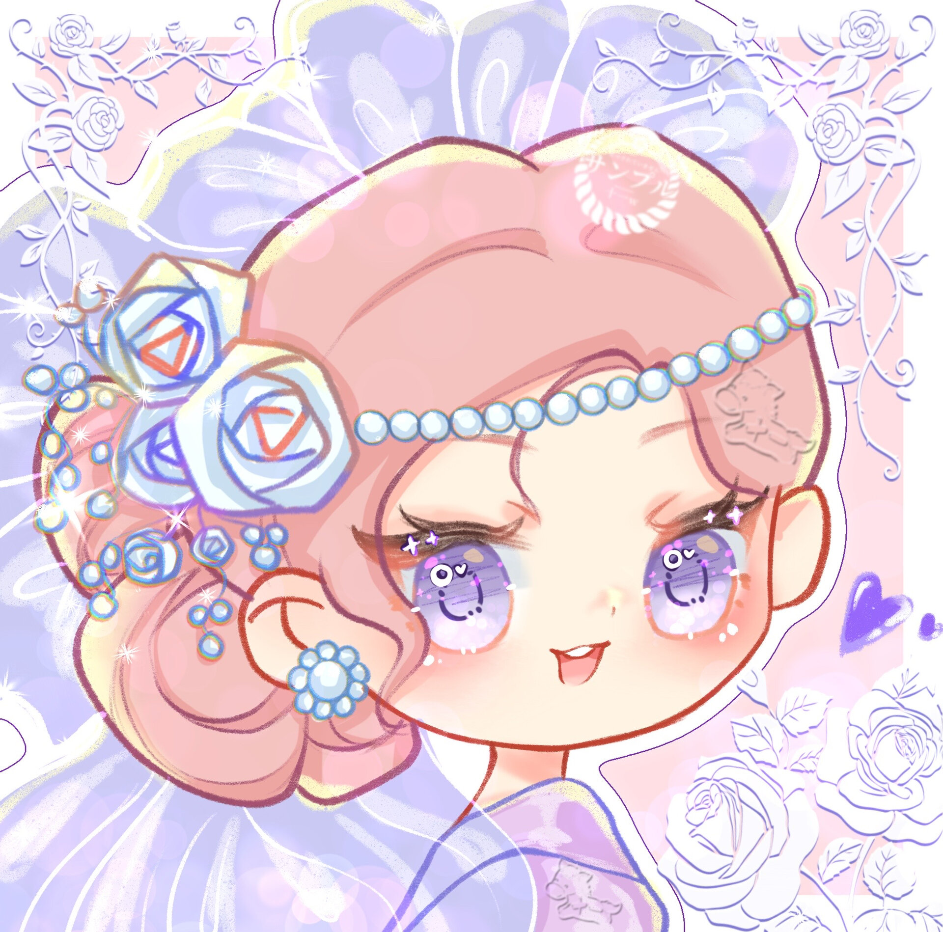 花花系列/六宫格/q版可爱 商用二改  做头像,临摹艾特 花花系列流量不