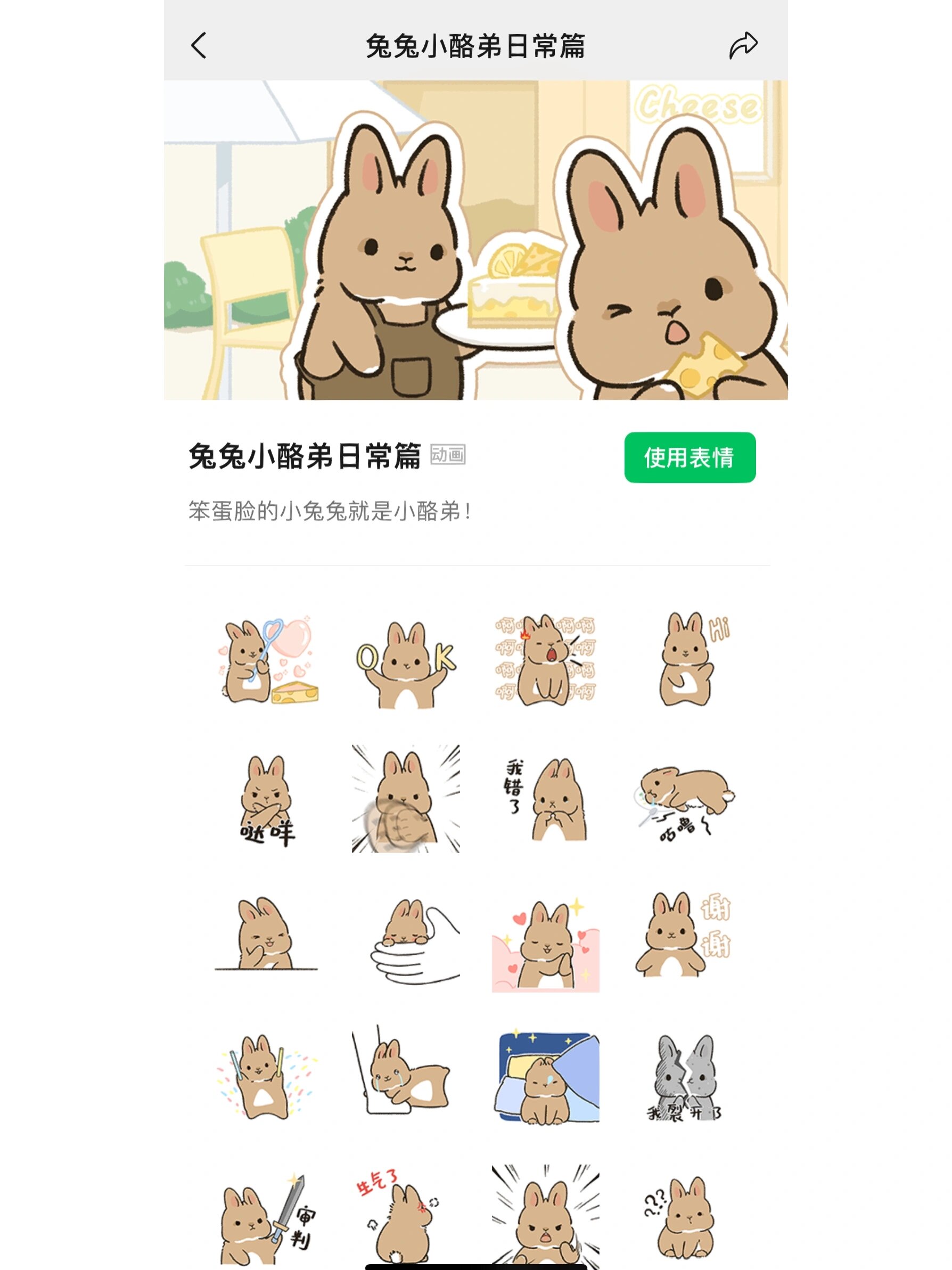 兔控必备的兔兔表情包