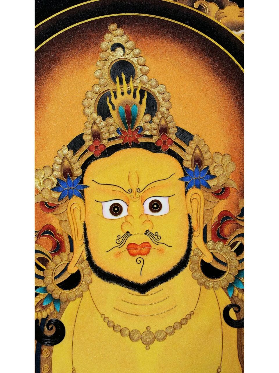 高清壁纸|多福多财90的黄财神唐卡,财运滚滚 黄财神,藏文叫做"诺拉"