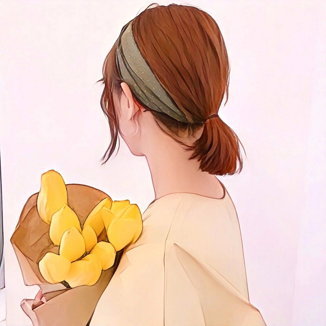 不露脸系列漫画女生头像