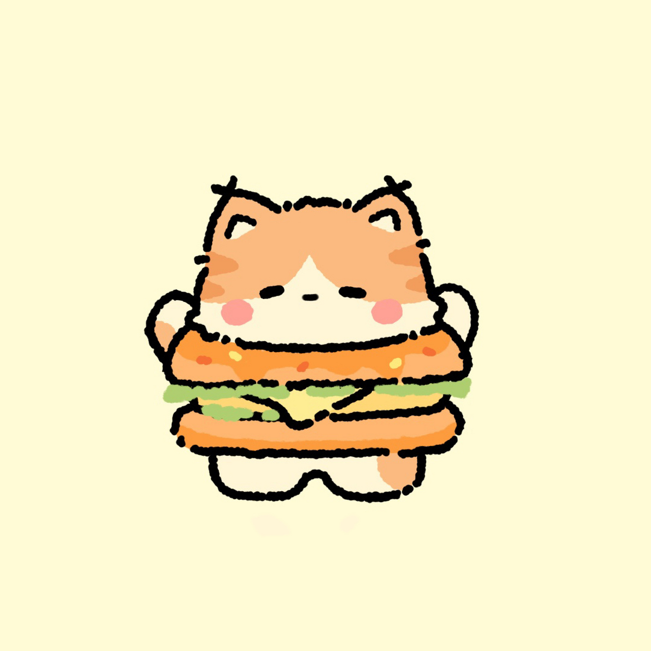 头像分享|画了一些汉堡小动物 美味猫堡 不可商用/二改嗷
