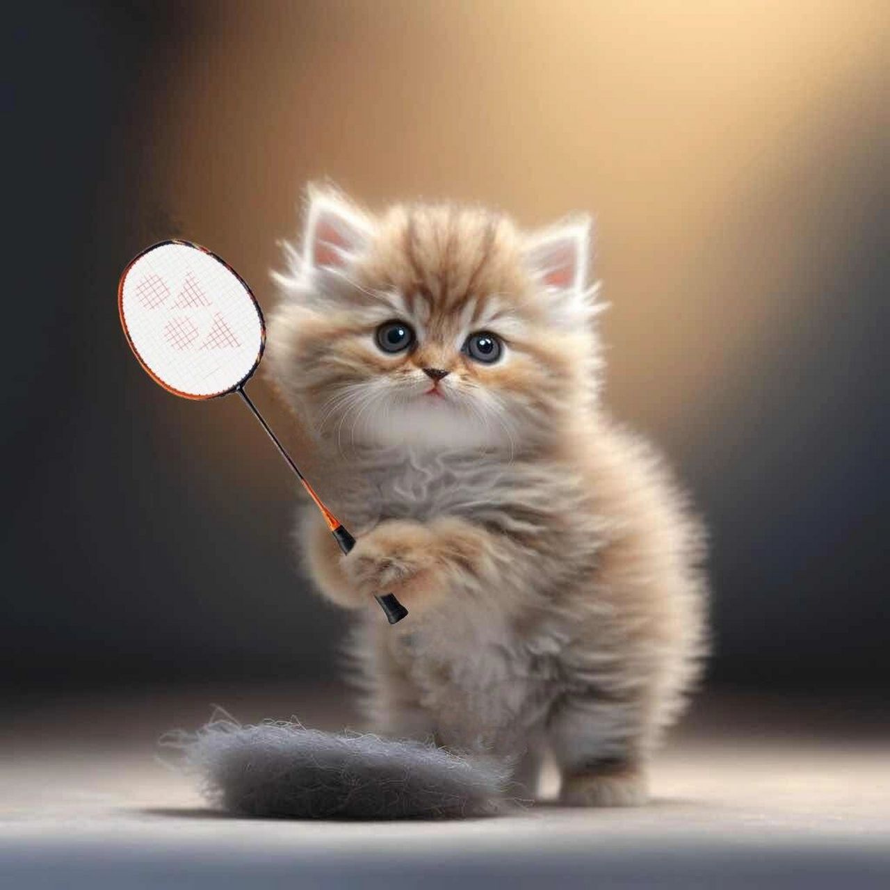 超级可爱的猫咪9615微信头像 喜欢打羽毛球的宝贝可以存起来啦!