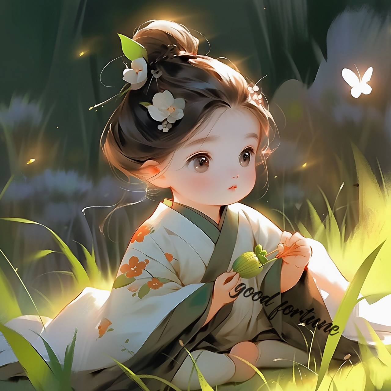 萌系/古风小仙女头像  晚霞与玫瑰共烩浪漫,你是我藏在心底的爱意泛滥