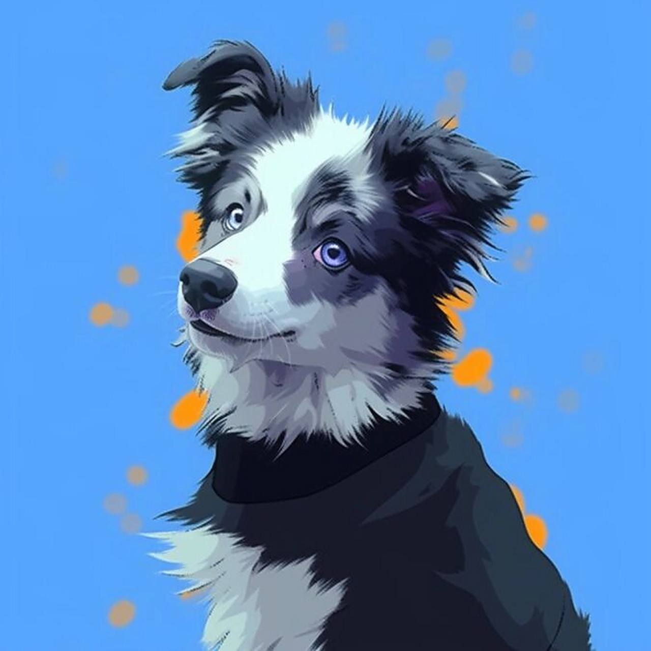 98超级帅气的陨石边牧狗狗头像～ 98陨石边牧可太帅了叭