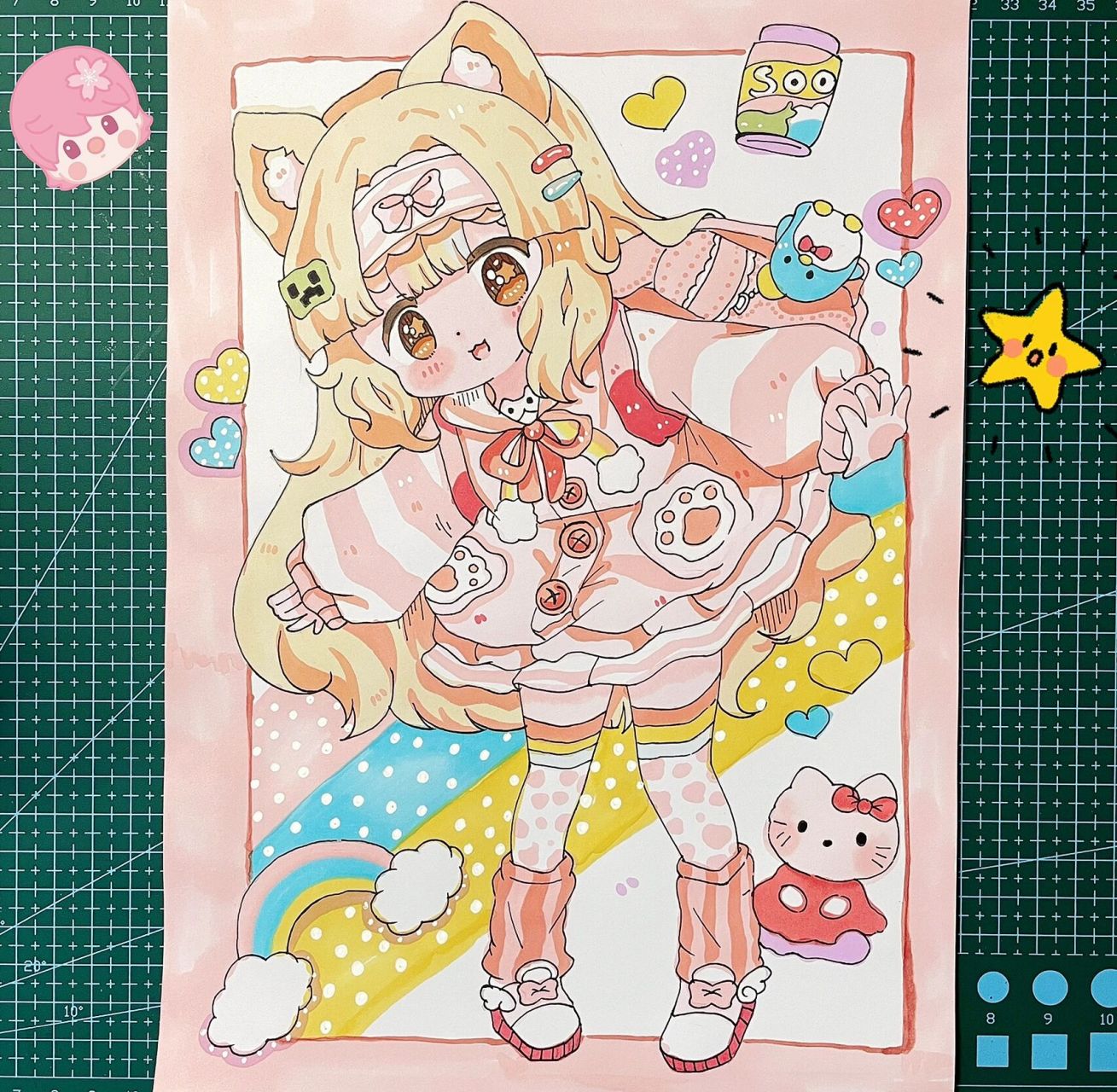 图文过程来啦~06 马克笔:歌马软头 画纸:马克笔专用纸 勾线笔:吴竹