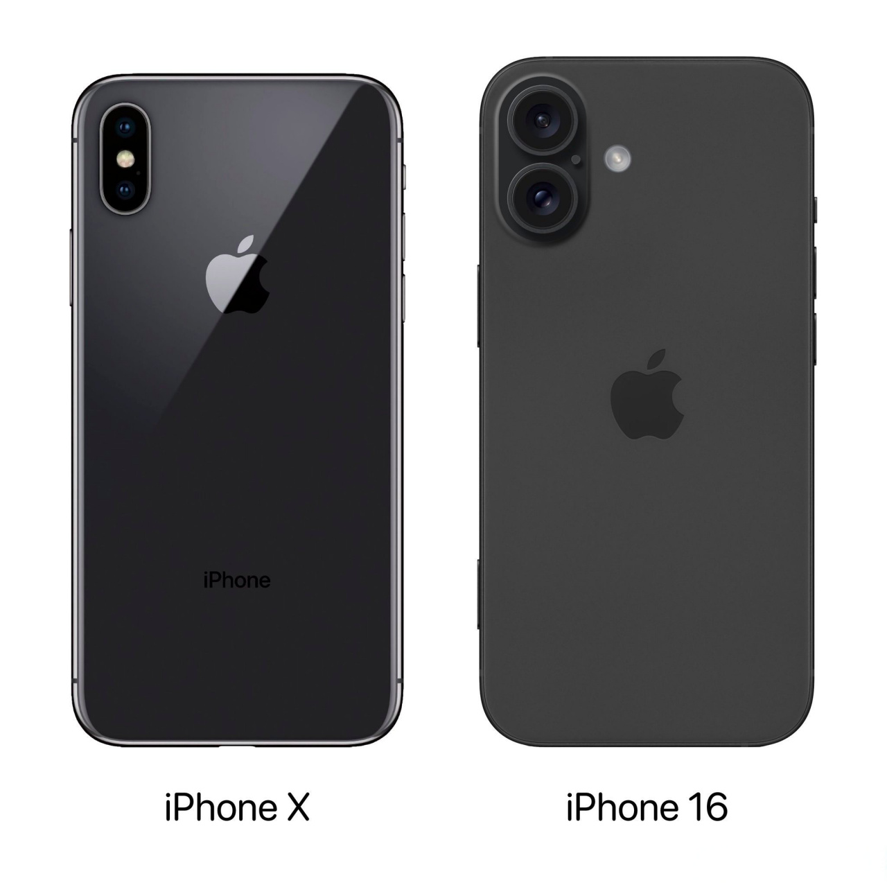 iphone x�iphone 16对比图,复古风终究是吹到iphone.