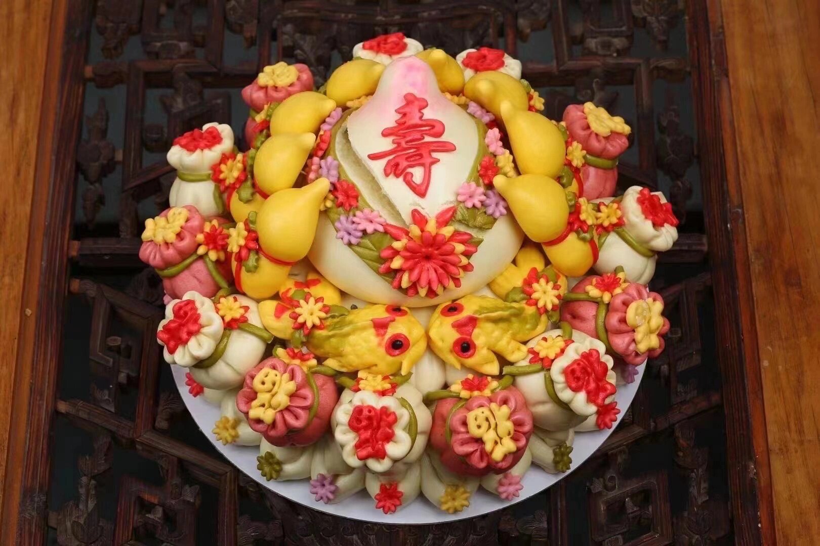 中国传统祝寿馒头 山东花样饽饽