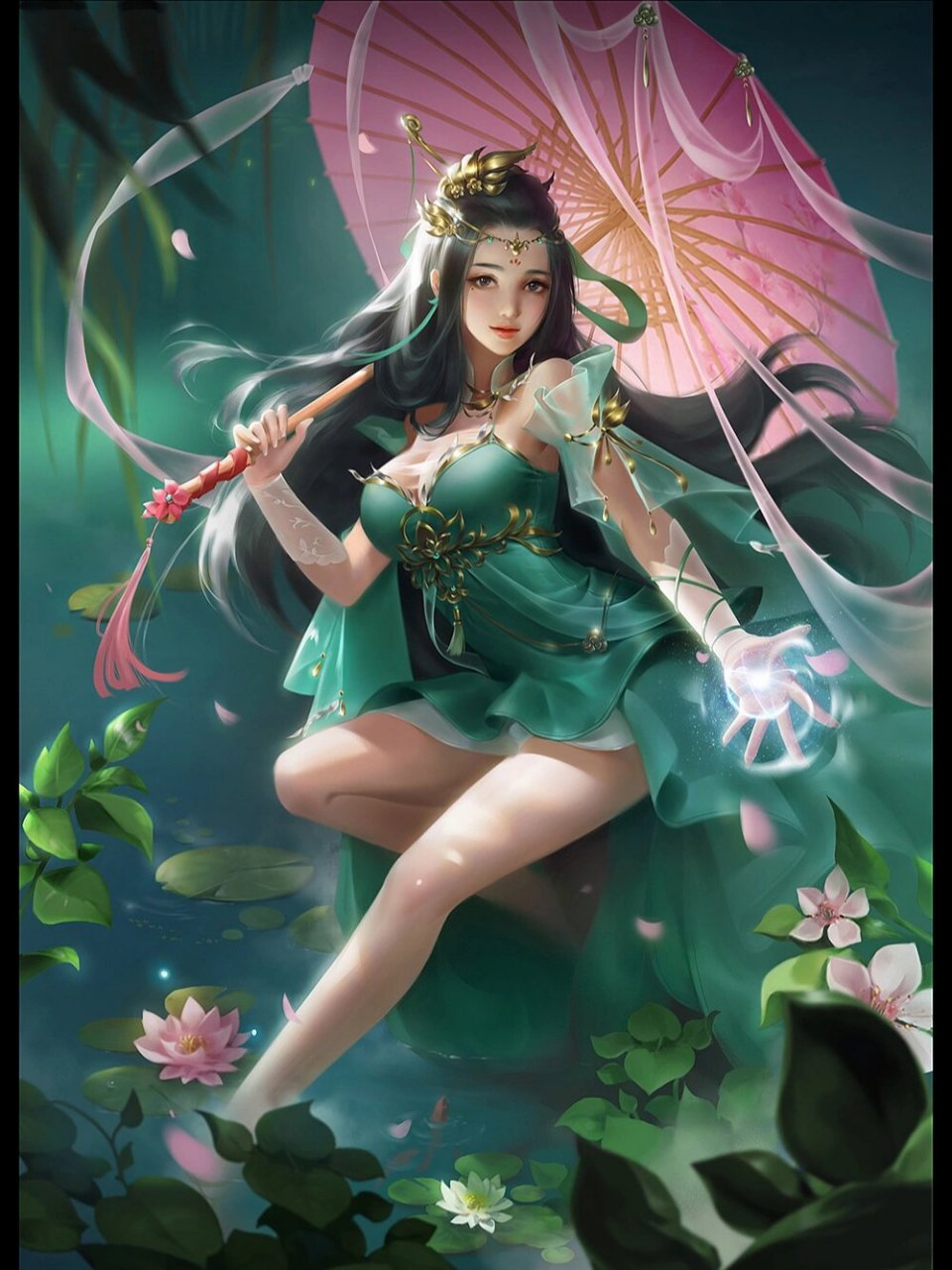 伞盖低垂遇抬眸,佳人还羞——打伞古风美人